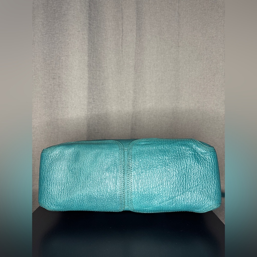 3.1 Philip Lim Pashli Top Handle Leather Satchel Bag in Dark Teal - Picture 6 of 16